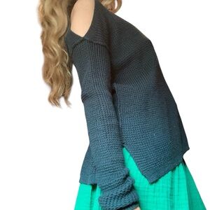 Hollister Cold Shoulder Thermal Knit Sweater